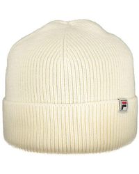 Fila - White Acrylic Men's Cap - Lyst