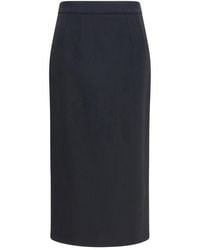 Dolce & Gabbana - Black Wool Oves Aries Long Skirt - Lyst