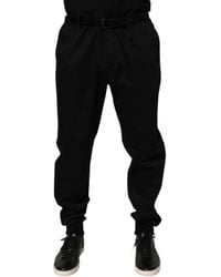 Dolce & Gabbana - Black Cotton Stretch Casual Trouser Pants - Lyst