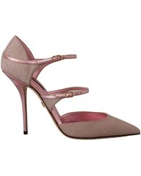 Dolce & Gabbana - Glitter High Heel Sandals - Lyst