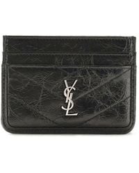 Saint Laurent - Black Calf Leather Bos Taurus Wallet - Lyst