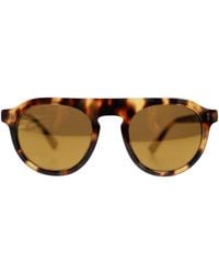 Dolce & Gabbana - Acetate Round Leopard Print Eyewear Sunglasses - Lyst