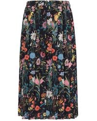 Gucci - Multicolor Silk Midi Skirt - Lyst