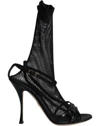Dolce & Gabbana - Suede Short Boots Sandals Shoes - Lyst