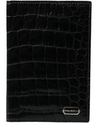 Dolce & Gabbana - Exotic Skin Leather Long Bifold Passport Holder - Lyst