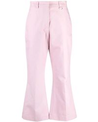 MSGM - Pressed-Crease Cotton Tailored Trousers - Lyst