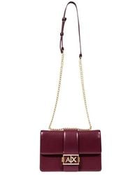 ARMANI EXCHANGE - Bordeaux Polyester Handbag - Lyst