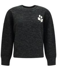 Isabel Marant - Black Cotton Sweatshirt - Lyst