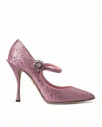 Dolce & Gabbana - Pink Strass Crystal Heels Pumps Shoes - Lyst