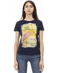 TRUSSARDI ACTION - Blue Cotton Tops & T - Lyst