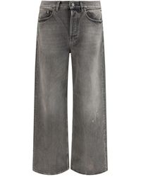 Golden Goose - Gray Cotton Relaxed Fit Jeans - Lyst