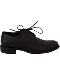 Dolce & Gabbana - Dolce Gabbana Black Leather Wingtip Oxford Dress Shoes - Lyst