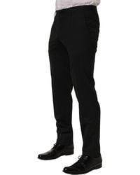Dolce & Gabbana - Wool Skinny Leg Dress Trouser Pants Virgin Elastane - Lyst