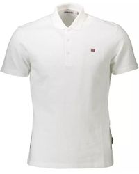 Napapijri - White Cotton Polo Shirt - Lyst