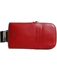 Dolce & Gabbana - Red Calfskin Leather Phone Cardholder Crossbody Borse Bag - Lyst