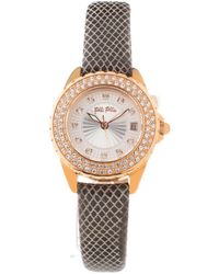 Folli Follie - Gray Leather Watch - Lyst