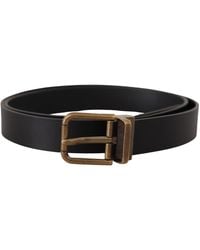 Dolce & Gabbana - Leather Belt Antique Buckle - Lyst