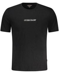 Guess - Black Cotton T - Lyst