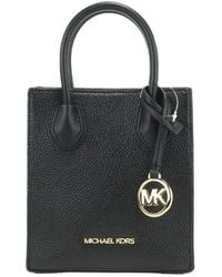 Michael Kors - 's Leather Xs Mercer Crossbody Black Solid - Lyst