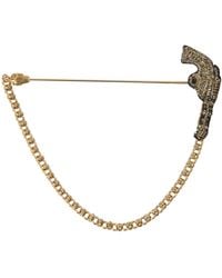 Dolce & Gabbana - Brass Copper Silk Revolver Gun Brooch Lapel Pin - Lyst
