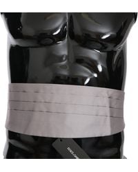 Dolce & Gabbana - Dolce Gabbana Gray Waist Belt 100% Silk Cummerbund - Lyst