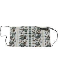 Dolce & Gabbana - Chic Floral Pleated Cotton Face Mask - Lyst