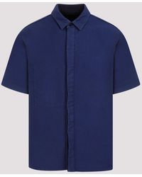 Sacai - Blue Cotton Moleskin Shirt - Lyst