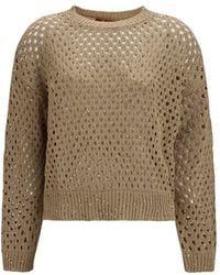 Max Mara - Beige Cotton Sweatshirt - Lyst