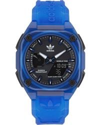 adidas - Blue Rubber Sport Watch - Lyst
