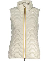 K-Way - Chic Sleeveless Zip Jacket With Contrast Details - Lyst
