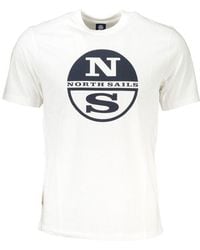 North Sails - Bianco Cotton Men T - Lyst
