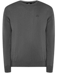 La Martina - Gray Cotton Sweater - Lyst