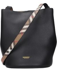Burberry - Black Leather Crossbody Bag - Lyst