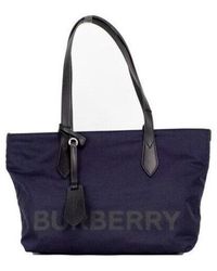 Burberry - Small Logo Econyl Nylon Tote Shoulder Handbag Purse - Lyst