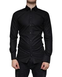 Dolce & Gabbana - Cotton Stretch Dress Formal Shirt - Lyst