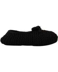 Dolce & Gabbana - Elegant Wool Knit Ballet Flats - Lyst