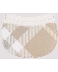 Burberry - Beige Check Rocking Polyester Credit Card Case - Lyst