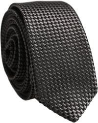 Dolce & Gabbana - Dark Gray Textured Silk Adjustable Necktie Accessory Tie - Lyst