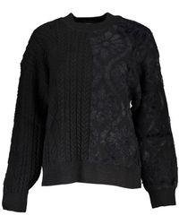 Desigual - Elegant Turtleneck Sweater With Contrast Details - Lyst