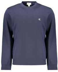 Calvin Klein - Blue Cotton Men's Sweatshirt - Lyst