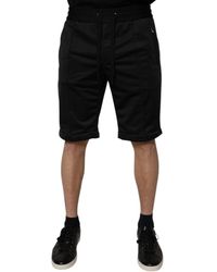 Dolce & Gabbana - Black Polyester Mid Waist Men Bermuda Shorts - Lyst
