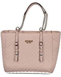 Guess - Pink Polyethylene Handbag - Lyst