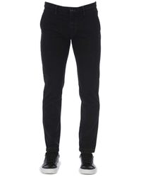 Trussardi - Black Cotton Men Pants - Lyst