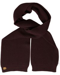 Dolce & Gabbana - Brown Cashmere Knitted Neck Wrap Shawl Scarf - Lyst