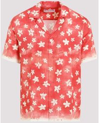 Orlebar Brown - Red Maitan Budding Life Viscose Shirt - Lyst