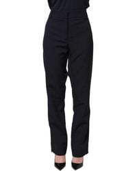 Blugirl Blumarine - Dark Blue High Waist Straight Dress Formal Trouser Pants - Lyst