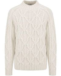Malo - White Cotton Men's Sweater - Lyst