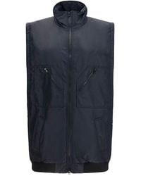 MM6 by Maison Margiela - Black Polyamide Sleeveless Jacket - Lyst