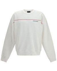 DSquared² - White Cotton Sweatshirt - Lyst