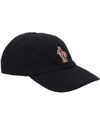 Moncler - Black Polyester Cap (baseball Hat) - Lyst